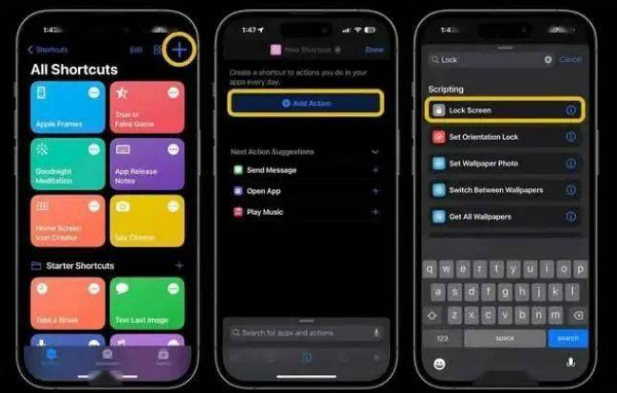 金台苹果14锁屏维修店分享iPhone14升级iOS16.4后如何创建锁屏快捷方式 
